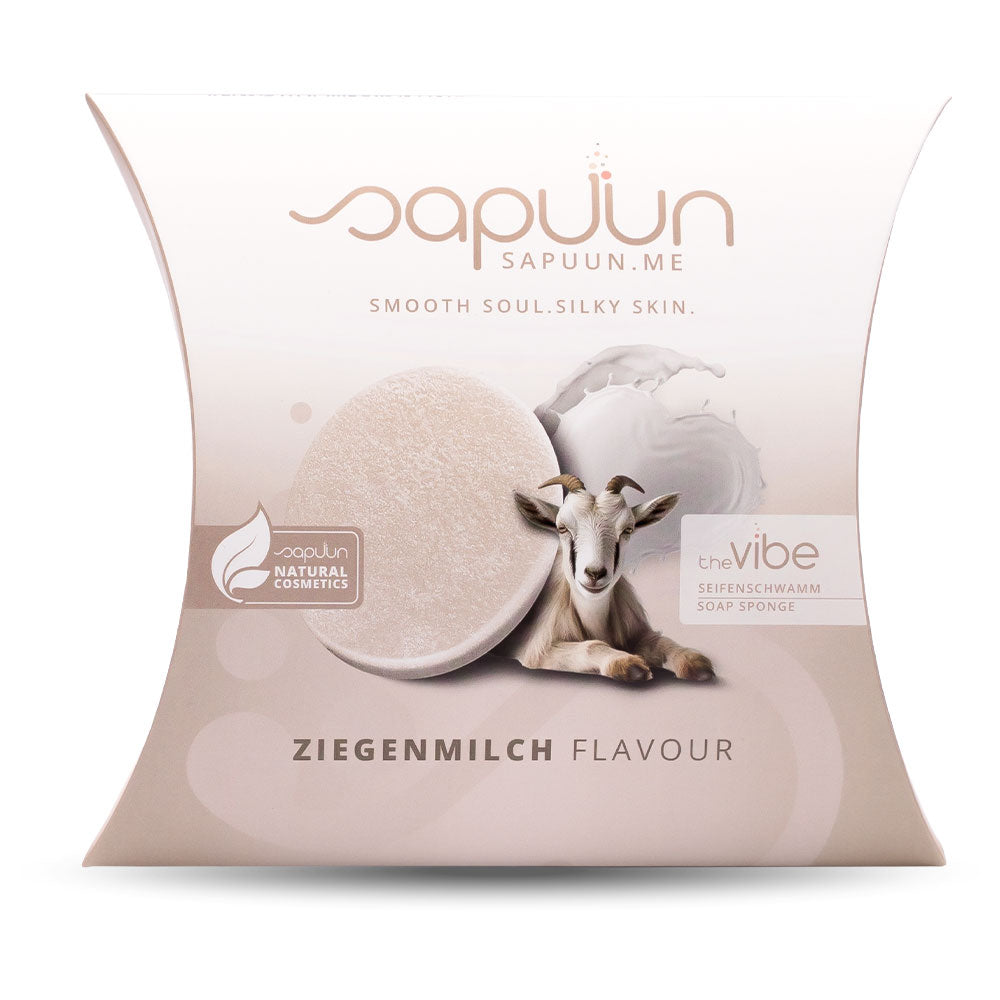 Seifenschwamm mit Ziegenmilch